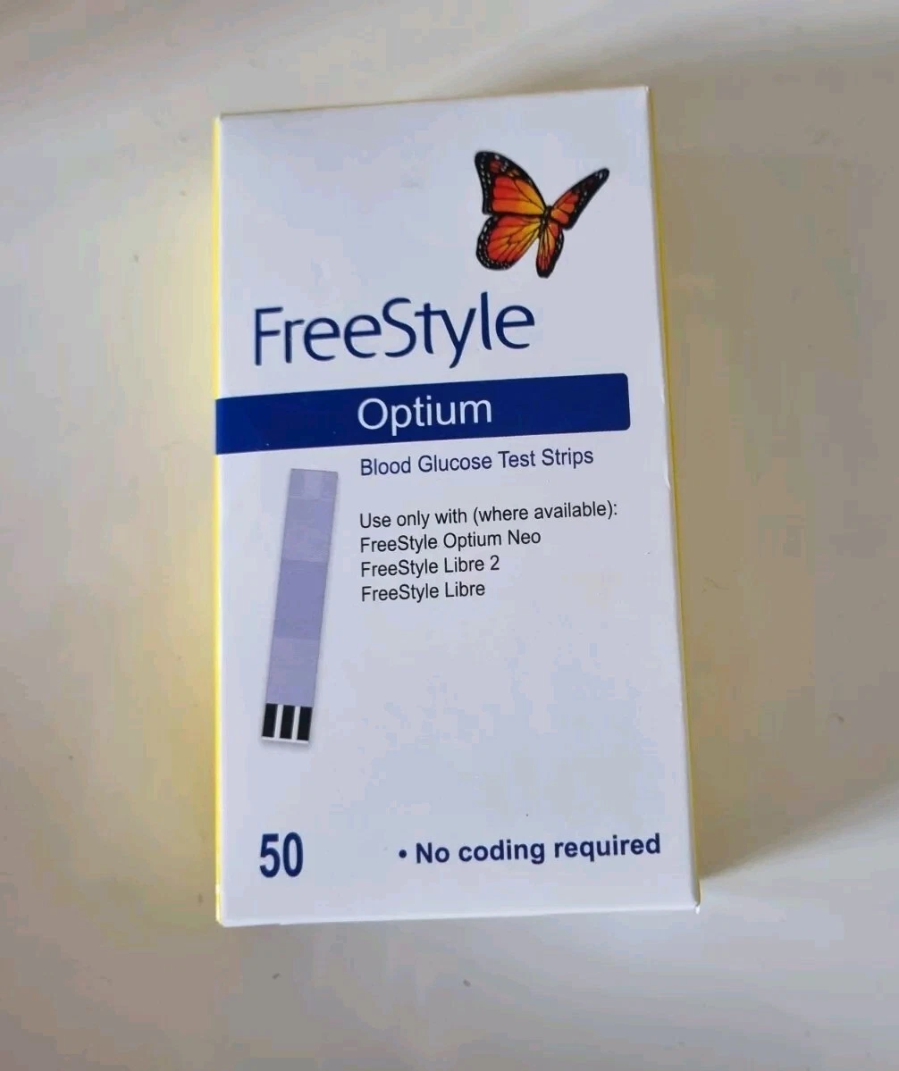 1 × 50 Freestyle Optium Blood Glucose Test Strips. New sealed