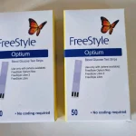 2 X 50 Freestyle Optium Blood Glucose Test Strips. New sealed