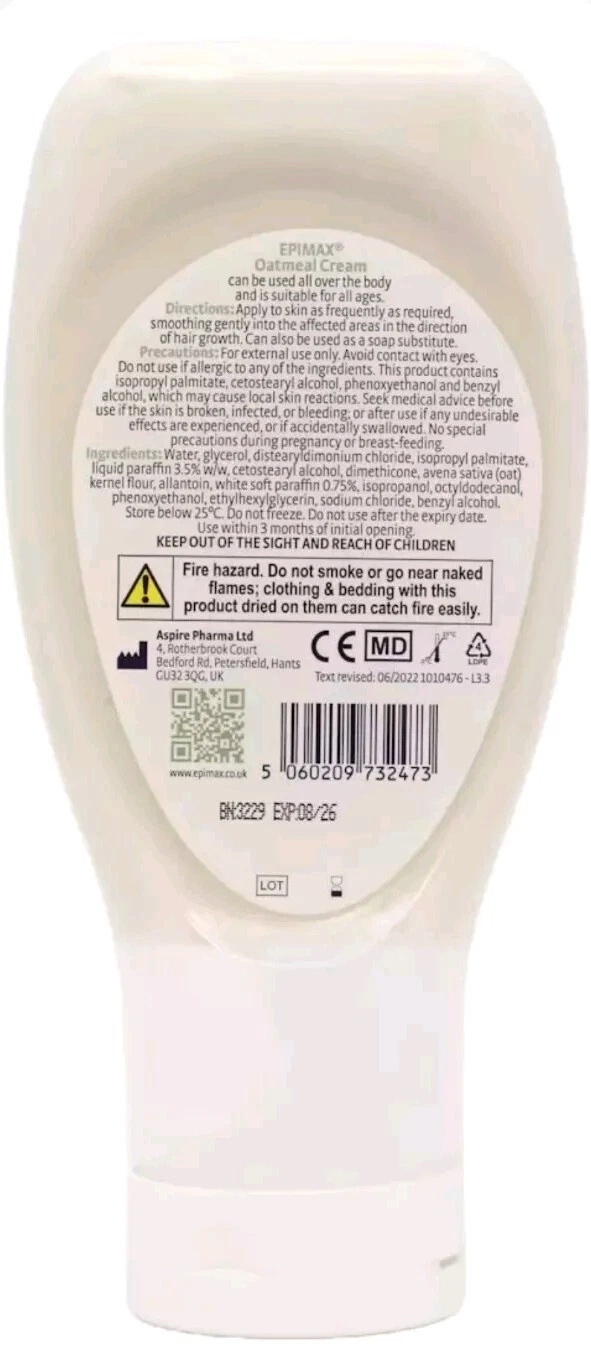 2 X Epimax Oatmeal Cream 500g2