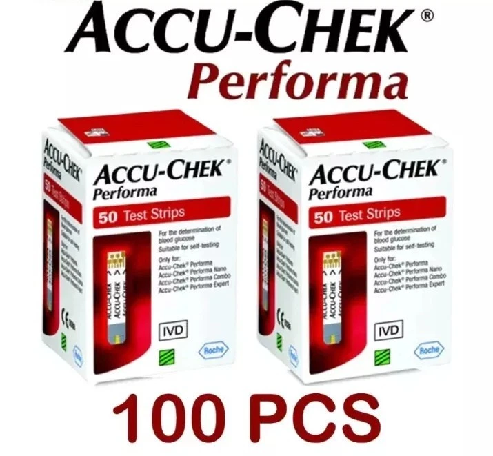 2 x Accu Chek Performa Test Strips - 2 boxes of 50 - Brand New Stock
