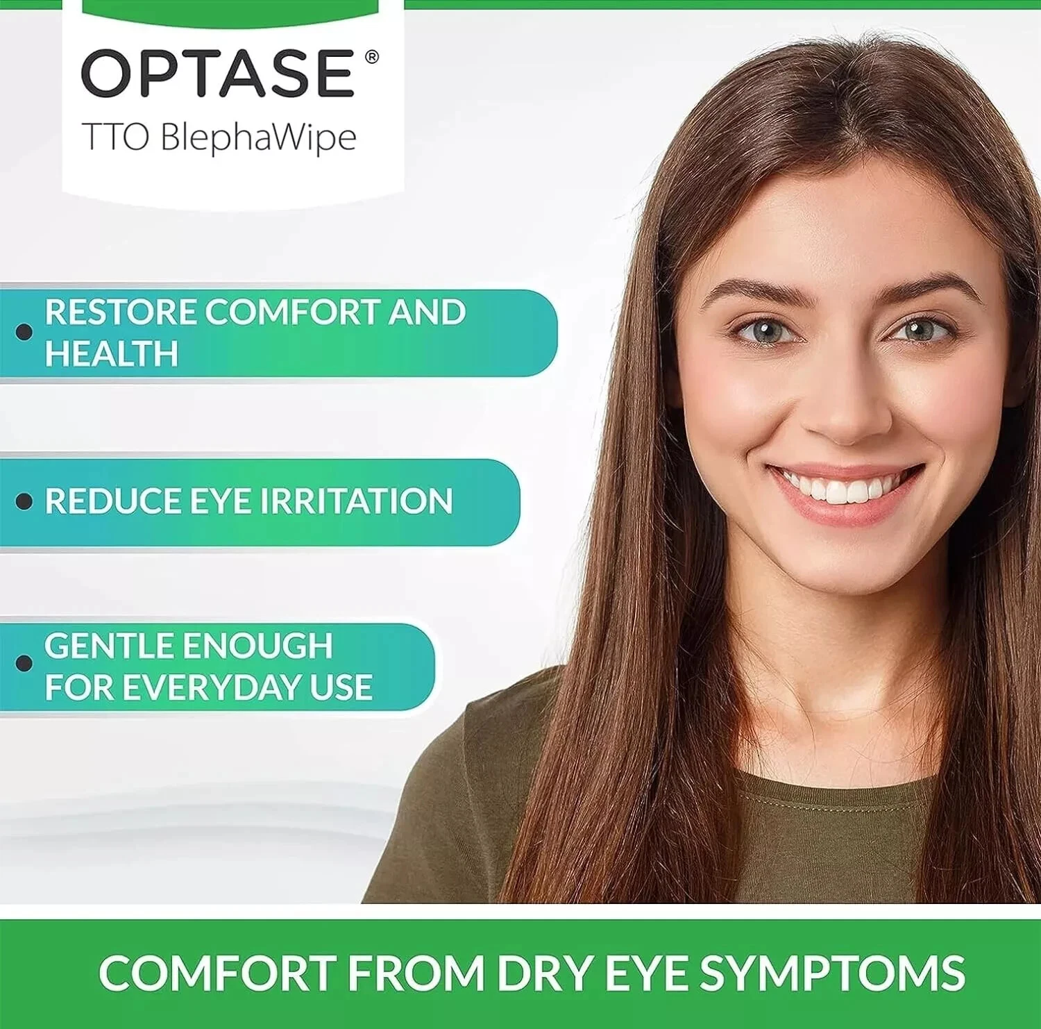 2 x Optase TTO (Tea Tree Oil) Eye Lid Wipes Preservative Free - Blepharitis5
