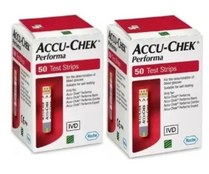 2 × 50 Accu-Chek Performa Test Strips - Pack of 50 ( 2 Boxes)
