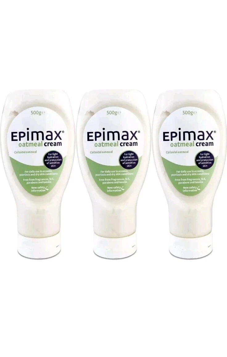 3 × Epimax Oatmeal Cream 500g | Eczema Relief | Moisturising Skincare