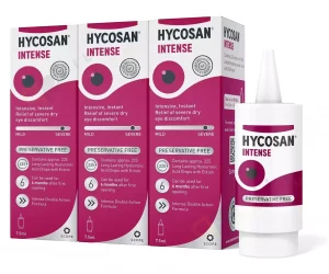 Hycosan Intense - Lubricating Eye Drops - Relief From Dry Eyes - 7.5ml - 3 PACK