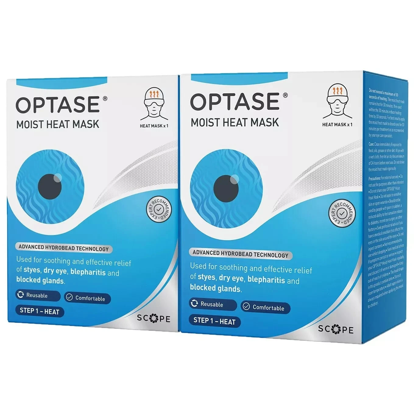 Optase Moist Heat Eye Mask For Blepharitis MGD Dry eye - Choose Pack