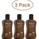 Polytar Scalp Shampoo, Coal Tar Solution 4%, For Scalp Treatments - 3x150ml