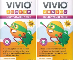 VIVIO Junior Multivitamin Tonic for Kids Orange Flavour - 250ml (Pack of 2)